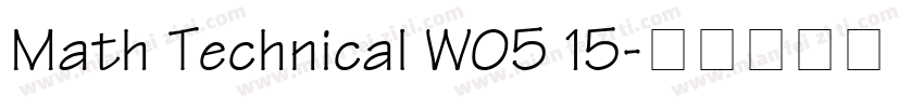 Math Technical W05 15字体转换
